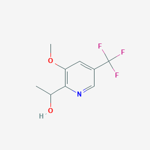 molecular formula C9H10F3NO2 B13669828 1-(3-Methoxy-5-(trifluoromethyl)pyridin-2-yl)ethanol 