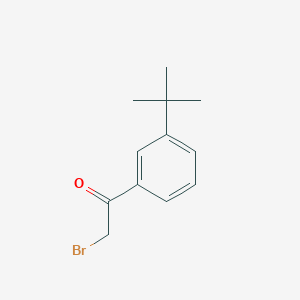 molecular formula C12H15BrO B13669845 2-Bromo-1-[3-(tert-butyl)phenyl]ethanone 
