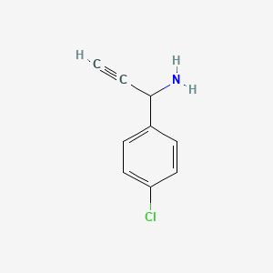 molecular formula C9H8ClN B1366985 1-(4-Chlorophenyl)prop-2-yn-1-amine CAS No. 226698-95-9