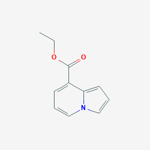 molecular formula C11H11NO2 B13669856 Ethyl indolizine-8-carboxylate 