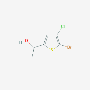 molecular formula C6H6BrClOS B13669862 1-(5-Bromo-4-chlorothiophen-2-yl)ethanol 