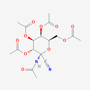 molecular formula C17H22N2O10 B1366990 1-Acetamido-2,3,4,6-tetra-O-acetyl-1-deoxy-b-D-galactopyranosyl cyanide 