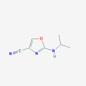 molecular formula C7H9N3O B13669963 2-(Isopropylamino)oxazole-4-carbonitrile 