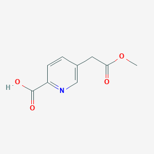 molecular formula C9H9NO4 B13669981 5-(2-Methoxy-2-oxoethyl)pyridine-2-carboxylic Acid CAS No. 162368-23-2