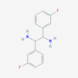 molecular formula C14H14F2N2 B13669989 1,2-Bis(3-fluorophenyl)-1,2-ethanediamine 