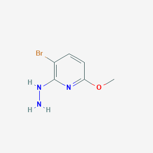 molecular formula C6H8BrN3O B13670008 3-Bromo-2-hydrazinyl-6-methoxypyridine 
