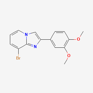 molecular formula C15H13BrN2O2 B13670012 8-Bromo-2-(3,4-dimethoxyphenyl)imidazo[1,2-a]pyridine 