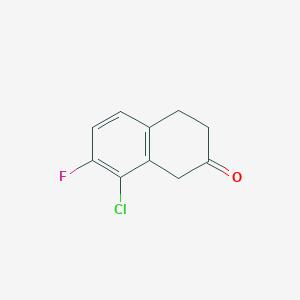 molecular formula C10H8ClFO B13670088 8-Chloro-7-fluoro-3,4-dihydronaphthalen-2(1H)-one 