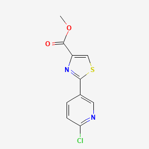 molecular formula C10H7ClN2O2S B13670105 Methyl 2-(6-Chloropyridin-3-yl)thiazole-4-carboxylate 