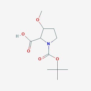 molecular formula C11H19NO5 B13670108 (2R,3R)-1-Boc-3-methoxypyrrolidine-2-carboxylic Acid 