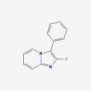 molecular formula C13H9IN2 B13670115 2-Iodo-3-phenylimidazo[1,2-a]pyridine 