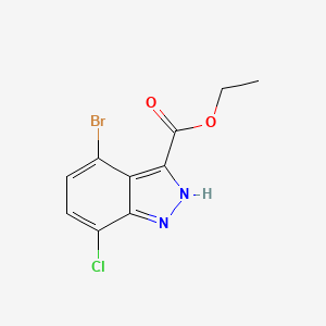 molecular formula C10H8BrClN2O2 B13670118 Ethyl 4-bromo-7-chloro-1H-indazole-3-carboxylate 