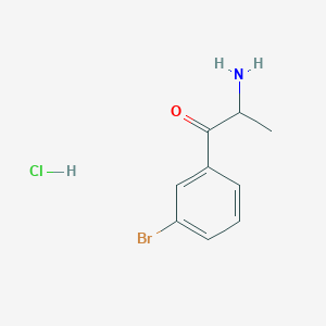 molecular formula C9H11BrClNO B13670135 2-Amino-1-(3-bromophenyl)-1-propanone Hydrochloride 