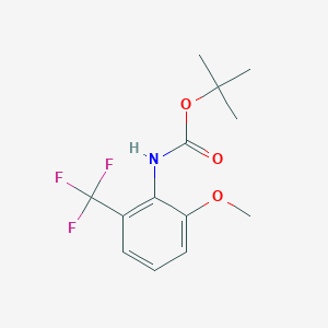 molecular formula C13H16F3NO3 B13670147 tert-Butyl (2-methoxy-6-(trifluoromethyl)phenyl)carbamate 