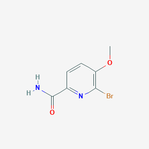 molecular formula C7H7BrN2O2 B13670169 6-Bromo-5-methoxypicolinamide 