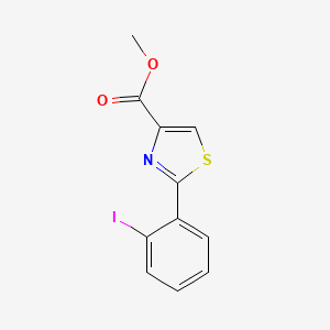 molecular formula C11H8INO2S B13670241 Methyl 2-(2-Iodophenyl)thiazole-4-carboxylate 