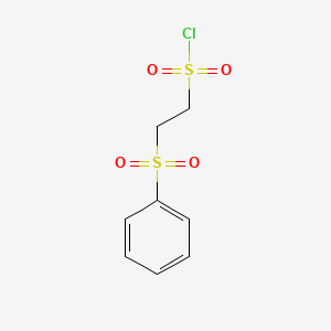 molecular formula C8H9ClO4S2 B1367027 2-(苯磺酰基)乙烷-1-磺酰氯 CAS No. 64440-81-9