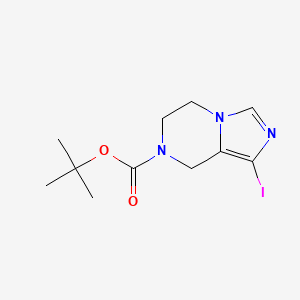 molecular formula C11H16IN3O2 B13670278 tert-Butyl 1-iodo-5,6-dihydroimidazo[1,5-a]pyrazine-7(8H)-carboxylate 