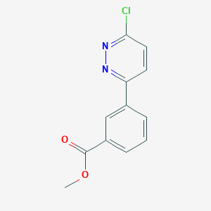 molecular formula C12H9ClN2O2 B13670288 Methyl 3-(6-chloropyridazin-3-yl)benzoate 