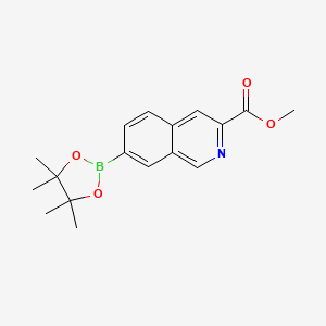 molecular formula C17H20BNO4 B13670311 Methyl 7-(4,4,5,5-tetramethyl-1,3,2-dioxaborolan-2-yl)isoquinoline-3-carboxylate 