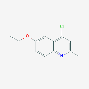 molecular formula C12H12ClNO B1367035 4-Chloro-6-ethoxy-2-methylquinoline CAS No. 66735-22-6