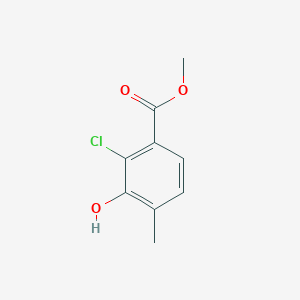 molecular formula C9H9ClO3 B13670407 Methyl 2-chloro-3-hydroxy-4-methylbenzoate 