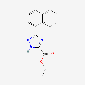 molecular formula C15H13N3O2 B13670439 Ethyl 5-(Naphthalen-1-yl)-1H-1,2,4-triazole-3-carboxylate 