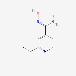 molecular formula C9H13N3O B13670473 N-Hydroxy-2-isopropylisonicotinimidamide 