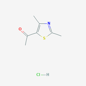 molecular formula C7H10ClNOS B1367049 Ethanone, 1-(2,4-dimethyl-5-thiazolyl)-, hydrochloride CAS No. 88323-87-9