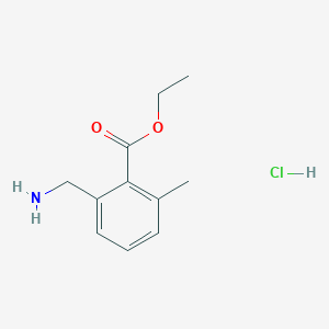 molecular formula C11H16ClNO2 B13670491 Ethyl 2-(aminomethyl)-6-methylbenzoate hydrochloride 