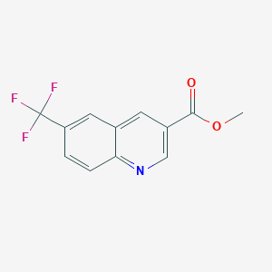 molecular formula C12H8F3NO2 B13670538 Methyl 6-(trifluoromethyl)quinoline-3-carboxylate 