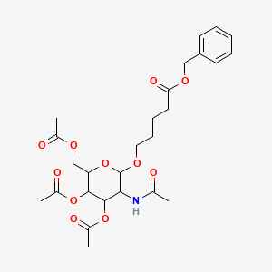 molecular formula C26H35NO11 B13670578 Benzyl 5-[3-acetamido-4,5-diacetyloxy-6-(acetyloxymethyl)oxan-2-yl]oxypentanoate 