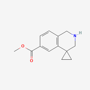 molecular formula C13H15NO2 B13670668 Methyl 2',3'-dihydro-1'H-spiro[cyclopropane-1,4'-isoquinoline]-6'-carboxylate 