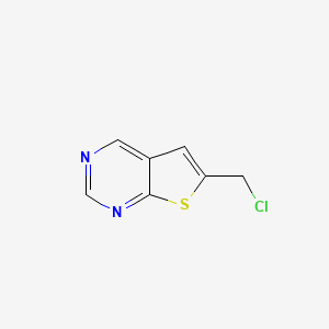 molecular formula C7H5ClN2S B13670682 6-(Chloromethyl)thieno[2,3-d]pyrimidine 