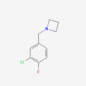 molecular formula C10H11ClFN B13670707 1-(3-Chloro-4-fluorobenzyl)azetidine 