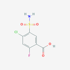 molecular formula C7H5ClFNO4S B1367073 4-氯-2-氟-5-磺酰基苯甲酸 CAS No. 4793-22-0