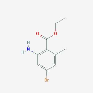 molecular formula C10H12BrNO2 B13670769 Ethyl 2-amino-4-bromo-6-methylbenzoate 