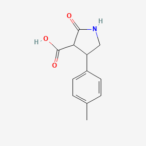molecular formula C12H13NO3 B1367095 4-(4-Methylphenyl)-2-oxopyrrolidine-3-carboxylic acid 