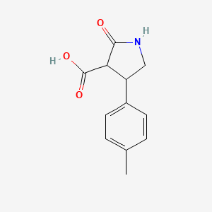 molecular formula C12H13NO3 B1367095 4-(4-Methylphenyl)-2-oxo-3-pyrrolidinecarboxylic acid 