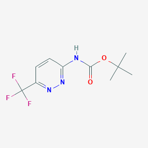 molecular formula C10H12F3N3O2 B13670984 tert-Butyl (6-(trifluoromethyl)pyridazin-3-yl)carbamate 
