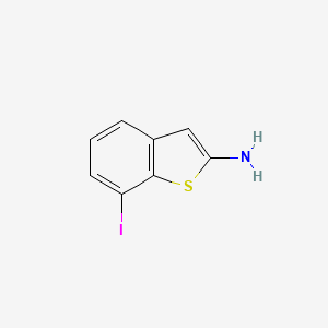 molecular formula C8H6INS B13670988 7-Iodobenzo[b]thiophen-2-amine 