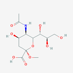 molecular formula C₁₂H₂₁NO₉ B013671 2-O-Methyl-alpha-D-N-acetylneuraminic acid CAS No. 50930-22-8