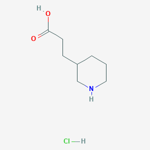 molecular formula C8H16ClNO2 B1367100 3-(哌啶-3-基)丙酸盐酸盐 CAS No. 71985-82-5