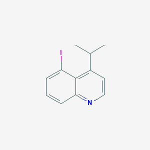 molecular formula C12H12IN B13671009 5-Iodo-4-isopropylquinoline 