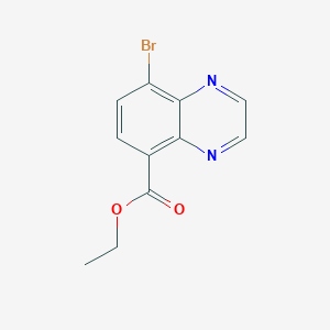 molecular formula C11H9BrN2O2 B13671019 Ethyl 8-bromoquinoxaline-5-carboxylate 