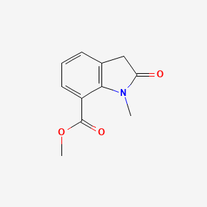 molecular formula C11H11NO3 B13671029 Methyl 1-methyl-2-oxoindoline-7-carboxylate 
