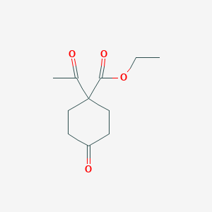 molecular formula C11H16O4 B1367105 Ethyl 1-acetyl-4-oxocyclohexane-1-carboxylate CAS No. 72653-21-5