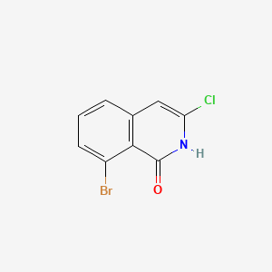 molecular formula C9H5BrClNO B13671059 8-Bromo-3-chloroisoquinolin-1(2H)-one 
