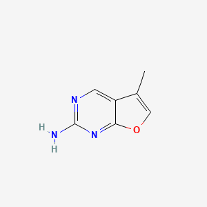 molecular formula C7H7N3O B13671067 5-Methylfuro[2,3-d]pyrimidin-2-amine 