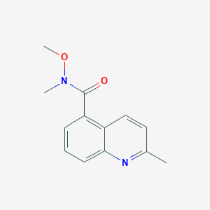 molecular formula C13H14N2O2 B13671092 N-Methoxy-N,2-dimethylquinoline-5-carboxamide 